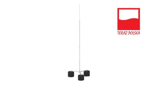 Maszt odgromowy aluminiowy 7m na trójnogu komplet 65.7 3p cz 65037009