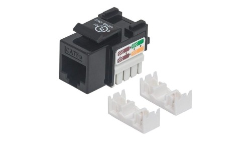 Moduł Keystone RJ45 UTP Cat5e Czarny Punch-Down