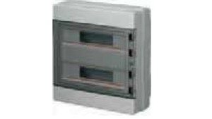 Rozdzielnica modułowa 2x18 n/t bezhalogenowa drzwi transp.IP65 szyna N+PE szara 1000V AC 1500V DC PV UV 400x400x140, EC62036E