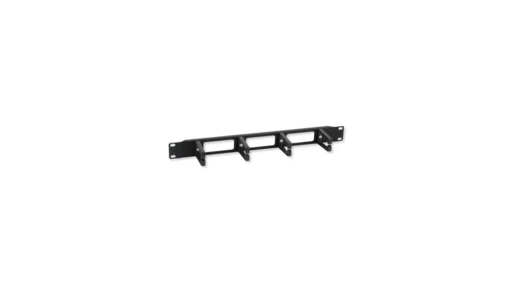 Organizer kabli 1U do szaf rack 19, 4x67mm, czarny