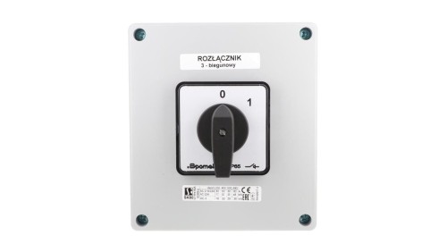 Łącznik krzywkowy 80A rozłącznik 0-1 3 - biegunowy w obudowie OB17 SK80-2.8211\OB17