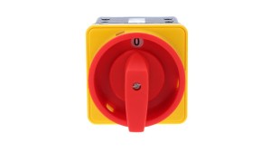 Łącznik krzywkowy 80A rozłącznik 0-1 3 - biegunowy mocowanie do pulpitu czoło zamykane żółto-czerwone SK80-2.8211\P08