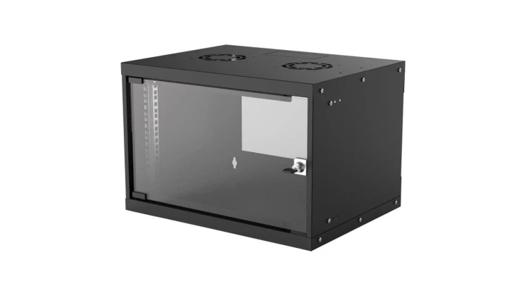 Szafa Wisząca 6U 540x400 Rack 19 Basic Flatpack Czarna