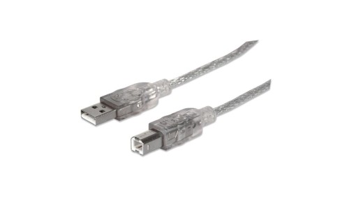 Kabel USB 2.0 AM-BM 1.8m do Drukarki Srebrny Ekranowany