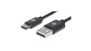 Kabel USB C-A M/M 1,0m USB2.0 Hi-Speed czarny 353298