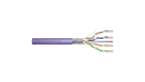 Kabel teleinformatyczny F/UTP kat.6 4x2xAWG23 LSOH drut fioletowy Dca DK-1624-VH-5 /500m/