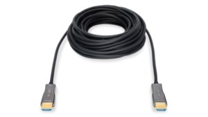 Kabel połączeniowy HDMI Hybrydowy Premium HighSpeed Ethernet 4K 60Hz UHD Typ HDMI A/HDMI A M/M 10m AK-330125-100-S