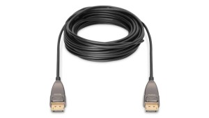 Kabel połączeniowy hybrydowy AOC DisplayPort 1.4 8K 60Hz UHD DP-DP M-M czarny 15m AK-340107-150-S