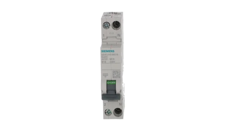 Przeciwpożarowy detektor iskrzenia z członem nadprądowym 2P B 16A 1 moduł 230V AFDD SENTRON 5SV6016-6KK16