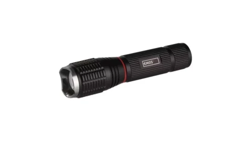 Latarka metalowa LED 5W + 3W COB 230 lm 3× AAA z zoomem P3111