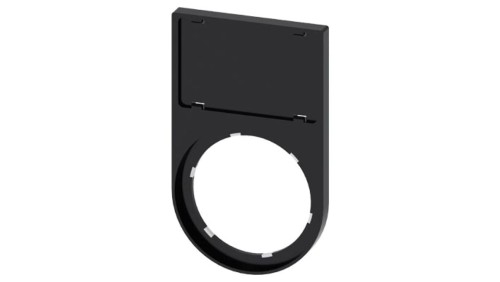 Ramka do etykiet zatrzaskiwanych 17,5x27mm czarna zaokrąglona otwór 22mm SIRIUS ACT 3SU1900-0AS10-0AA0 /10szt./