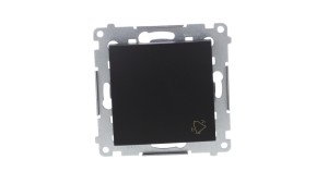 Simon 54 Przycisk dzwonek” (moduł) 10AX 250V szybkozłącza, czarny mat DD1.01/49