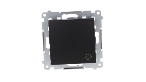 Simon 54 Przycisk dzwonek” (moduł) 10AX 250V szybkozłącza, czarny mat DD1.01/49