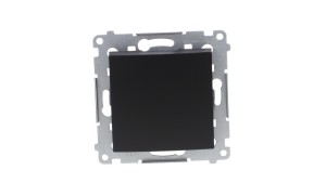 Simon 54 Łącznik jednobiegunowy (moduł) 10AX 250V szybkozłącza, czarny mat DW1.01/49