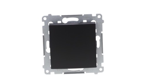 Simon 54 Łącznik jednobiegunowy (moduł) 10AX 250V szybkozłącza, czarny mat DW1.01/49