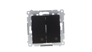 Simon 54 Łącznik krzyżowy podwójny (moduł) 10AX 250V szybkozłącza, czarny mat DW7/2.01/49