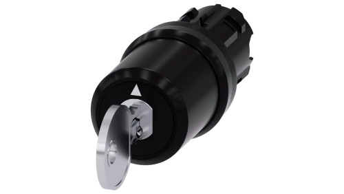Przełącznik z kluczem 22mm tworzywo 3 poz I-O-II Siemens nr SSG10 klucz w poz O SIRIUS ACT 3SU1000-5BL01-0AA0