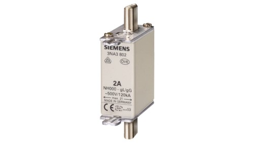 Wkładka topikowa NH000 32A gG 500V wersja standard zaczepy nieizolowane 3NA3812
