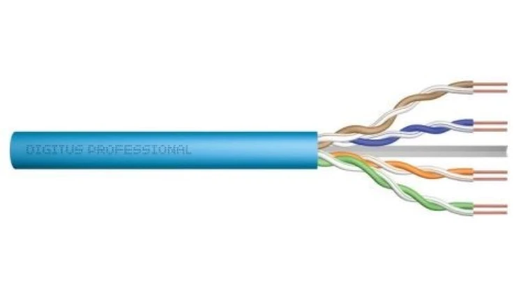Kabel teleinformatyczny U/UTP kat.6A LS0H drut niebieski B2ca DK-1616-A-VH-5 /500m/