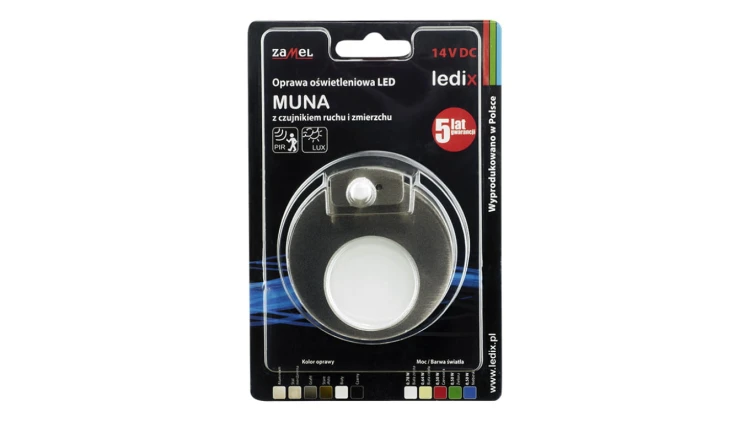 Oprawa schodowa LED Muna PT 230V AC regulowany czujnik CZN biała zimna LED10222661