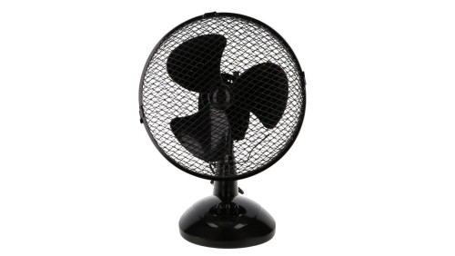 Wentylator biurkowy średnica 23 cm czarny 21W 2 prędkości przewód 1,5 m VO0021