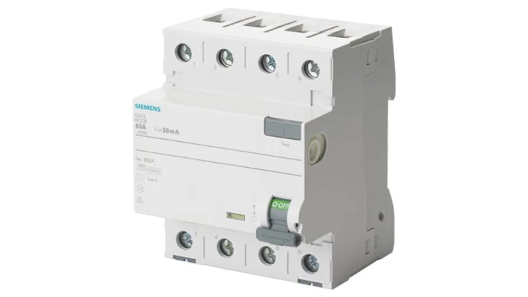 Wyłącznik różnicowoprądowy 4P 25A 30mA 400V 10KA typ F 5SV3342-3