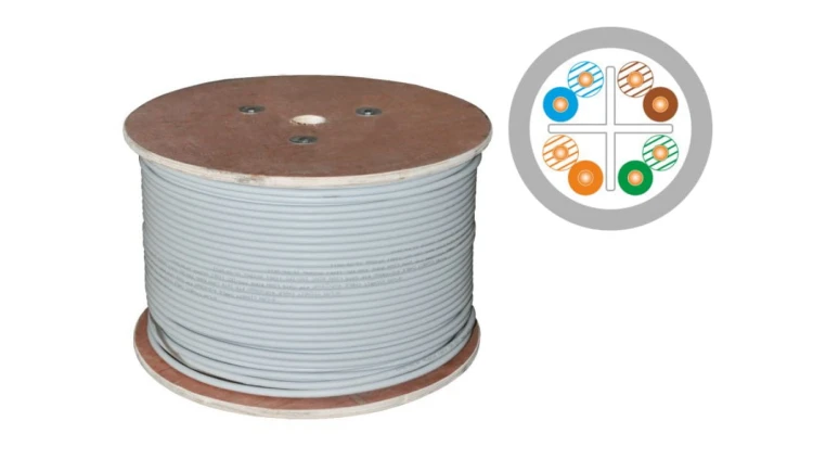 Kabel teleinformatyczny U/UTP kat.6 LSOH B2ca szary ALANTEC /500m/