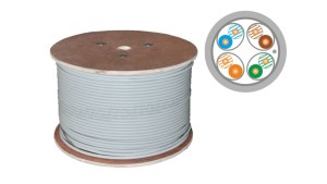 Kabel teleinformatyczny F/FTP kat.6A LSOH B2ca (10Gb/s) szary ALANTEC /500m/