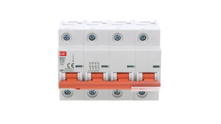 Wyłącznik nadprądowy 1,5 modułu 4P D 80A 10KA BKH 4P D80A 06110366R0