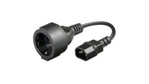 Adapter Zasilania IEC320 C14 na Schuko F Gniazdo 23cm