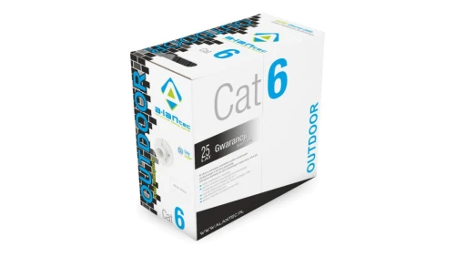 Kabel teleinformatyczny U/UTP kat.6 PE Zewnętrzny suchy ALANTEC /305m/