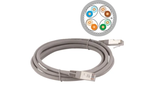 Patch-cord S/FTP kat.6A LSOH 1.0m szary KKS6ASZA1.0