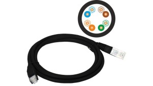 Patch-cord U/UTP kat.5e PVC 3.0m czarny KKU5CZA3