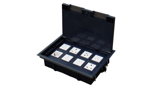 Puszka podłogowa (floorbox) 8M (45x45) regulowana głębokość, do podłogi technicznej (wylewka opcjonalnie) PP007