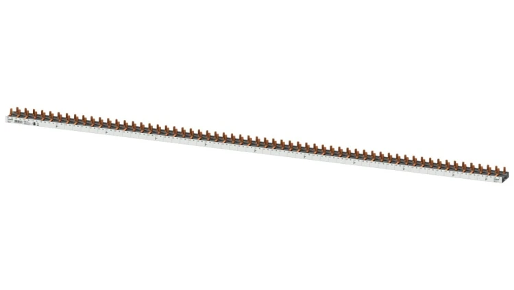 Szyna łączeniowa 3P+N 10mm2 sztyftowa 60 modułowa dla 60 Wyłączników 1P+N wąskich (5SV1 5SV6 5SL60) do cięcia (bez zaślepek w ko