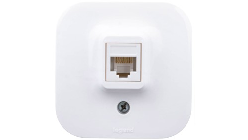 FORIX Gniazdo komputerowe pojedyncze RJ45 kat.5e UTP białe 782424