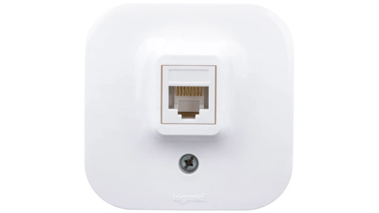 FORIX Gniazdo komputerowe pojedyncze RJ45 kat.5e UTP białe 782424