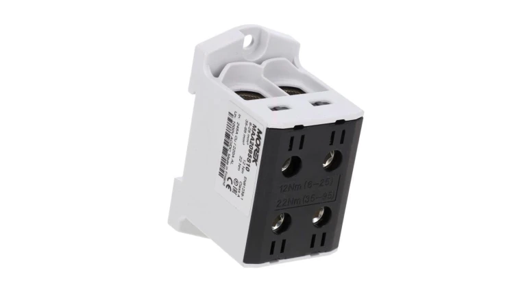 Złączka OTL95-2 kolor czarny 2x Al/Cu 6-95mm² 1000V AC / 1500V DC Zacisk uniwersalny MAA2095S10