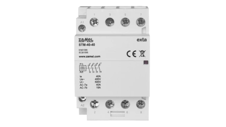 Stycznik modułowy instalacyjny 40A 4xZ 230V AC typ: STM-40-40 EXT10000296