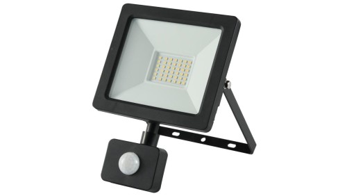 Projektor LED 30W 3350lm 4000K Premium z czujnikiem czarny IP44 GW-0013