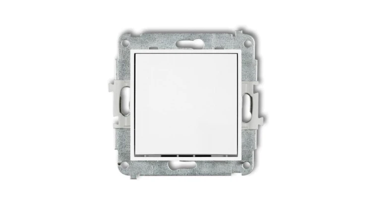 MINI Mechanizm łącznika zwiernego, jednobiegunowego (jeden klawisz, bez piktogramu) biały mat 25MWP-4.1
