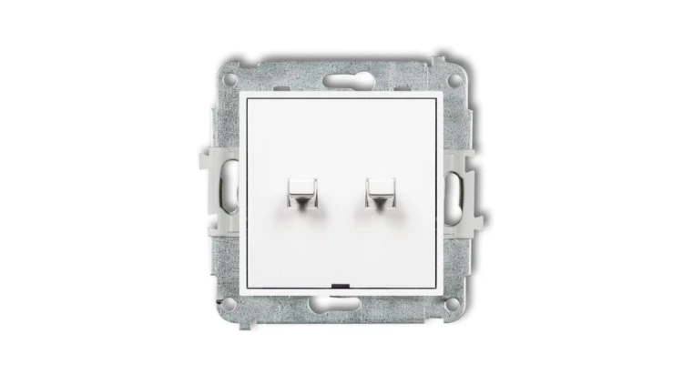 MINI Mechanizm łącznika świecznikowego w stylu amerykańskim biały mat 25MWPUS-2