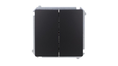 Simon Basic Łącznik schodowy podwójny (moduł) 10AX, 250V, zaciski śrubowe czarny BMW6/2.01/49