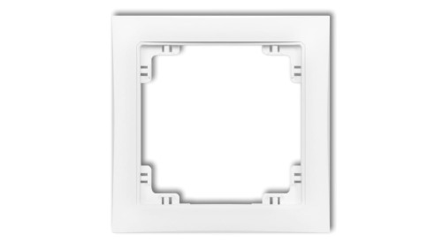 DECO Ramka uniwersalna pojedyncza z tworzywa DECO Soft, biały mat 25DRSO-1