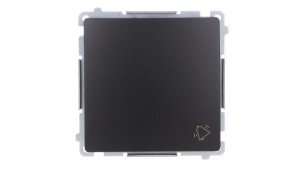 Simon Basic Przycisk dzwonek (moduł) 10AX, 250V, szybkozłącza, czarny BMD1.01/49