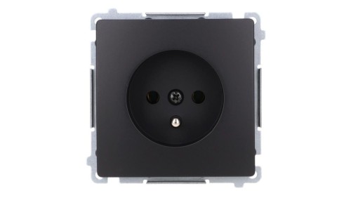 Simon Basic Gniazdo wtyczkowe z uziemieniem (moduł) 16A, 250V, zaciski śrubowe czarny BMGZ1.01/49