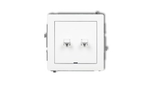 DECO Mechanizm łącznika świecznikowego w stylu amerykańskim, biały mat 25DWPUS-2