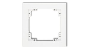 DECO Ramka uniwersalna pojedyncza z tworzywa, biały mat 25DR-1