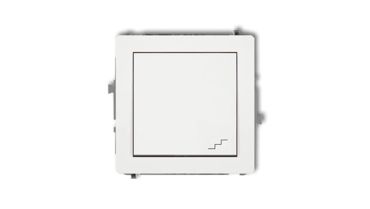 DECO Mechanizm łącznika schodowego, biały mat 25DWP-3