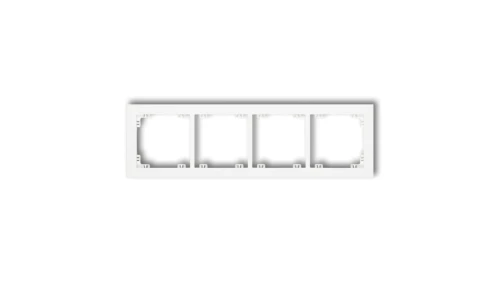 DECO Ramka uniwersalna poczwórna z tworzywa, biały mat 25DR-4